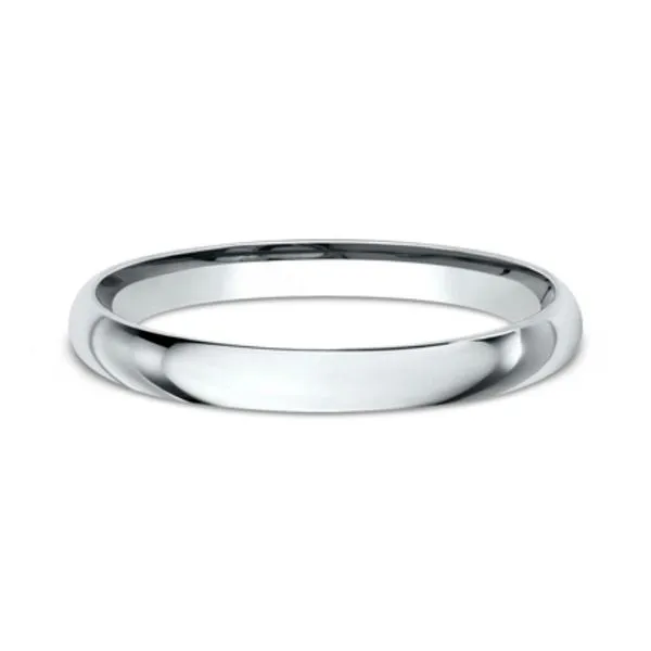 14K White Gold Regular Dome Comfort-Fit 2.0mm Polished Wedding Band Size 6.5 Image 2 Raleigh Diamond Fine Jewelry Raleigh, NC