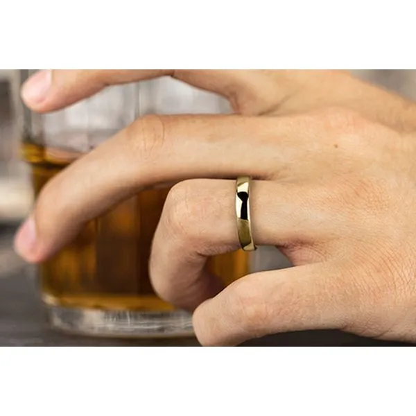 14K Yellow Gold Euo Comfort-Fit 4.5mm Polished Wedding Band Size 10 Image 3 Raleigh Diamond Fine Jewelry Raleigh, NC