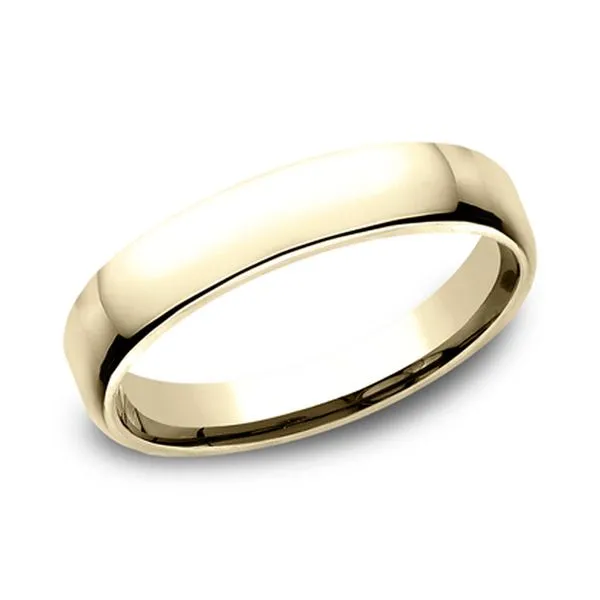 14K Yellow Gold Euo Comfort-Fit 4.5mm Polished Wedding Band Size 10 Raleigh Diamond Fine Jewelry Raleigh, NC