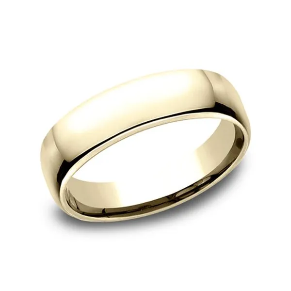 14K Yellow Gold Euro Comfort-Fit 5.5mm Polished Wedding Band Size 9.5 Raleigh Diamond Fine Jewelry Raleigh, NC