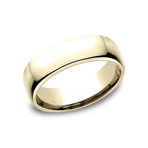 14K Yellow Gold Euro Comfort-Fit 6.5mm Polished Wedding Band Size 9.5 Raleigh Diamond Fine Jewelry Raleigh, NC