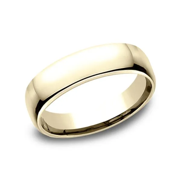 18K Yellow Gold Light Comfort-Fit 5.5mm Polished Wedding Band Size 10 Raleigh Diamond Fine Jewelry Raleigh, NC