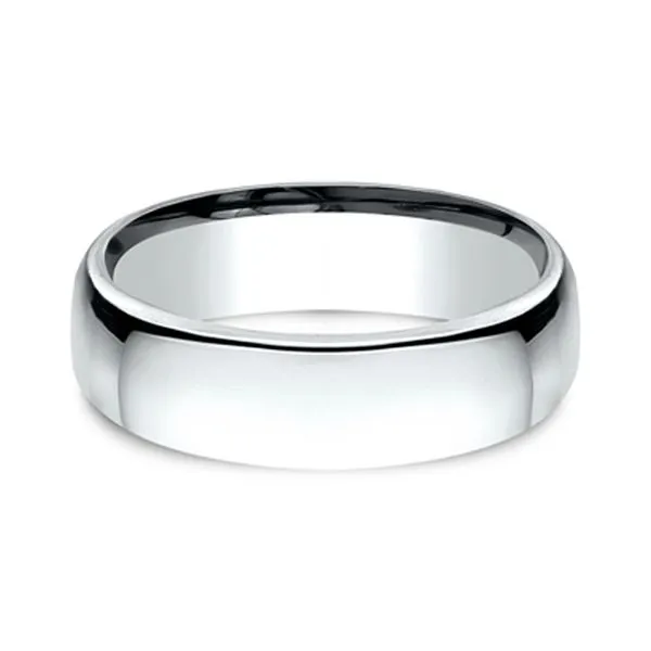Platinum Euro Comfort-Fit 6.5mm Polished Wedding Band Size 10 Image 2 Raleigh Diamond Fine Jewelry Raleigh, NC