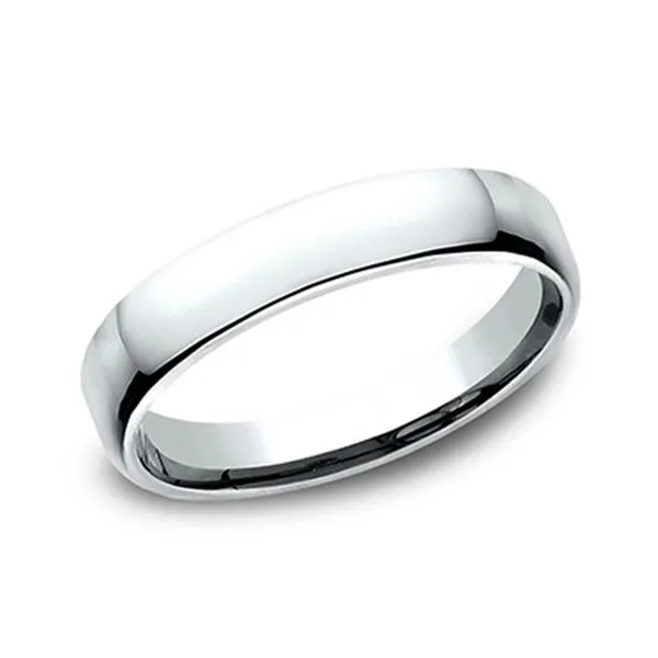 14K White Gold 4.5mm Euro Comfort Fit Polished Wedding Band Size 9 Raleigh Diamond Fine Jewelry Raleigh, NC