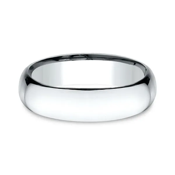 Platinum Satin SuperLite Comfort-Fit 5mm Polished Edge Band Size 6 Raleigh Diamond Fine Jewelry Raleigh, NC