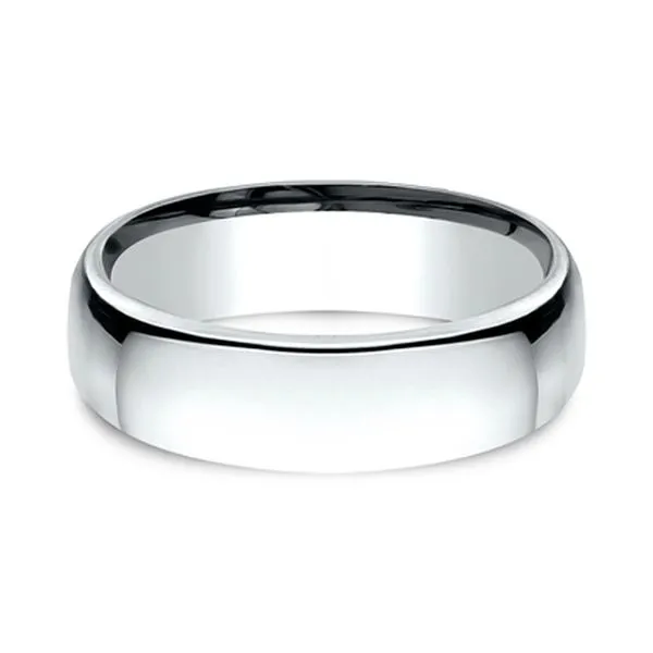 14K White Gold EuroComfort Fit 3.5mm Band Size 6.5 Image 2 Raleigh Diamond Fine Jewelry Raleigh, NC