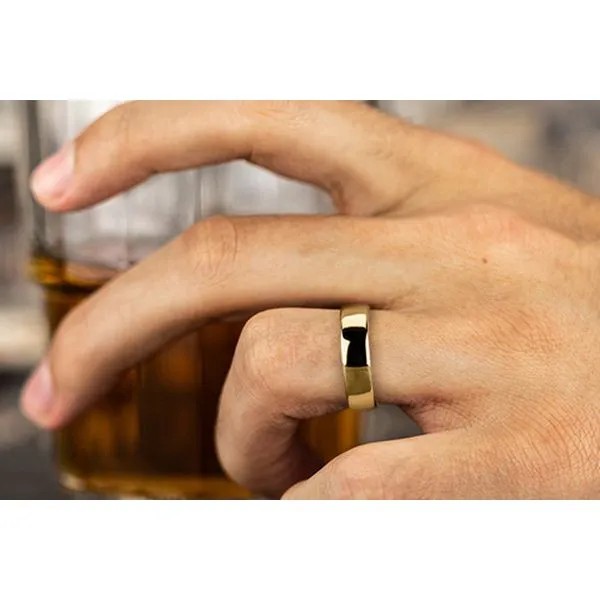 14K Yellow Gold Euro Comfort-Fit 6.5mm Polished Wedding Band Size 9.5 Image 3 Raleigh Diamond Fine Jewelry Raleigh, NC