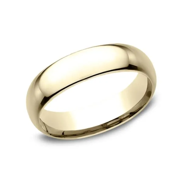 14K Yellow Gold 6.0mm Light Comfort Fit Wedding Band Size 10 Raleigh Diamond Fine Jewelry Raleigh, NC