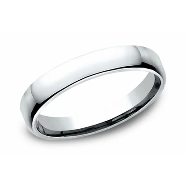 18K White Gold Euro Comfort-Fit 3.5mm Polished Wedding Band Size 8.5 Image 2 Raleigh Diamond Fine Jewelry Raleigh, NC