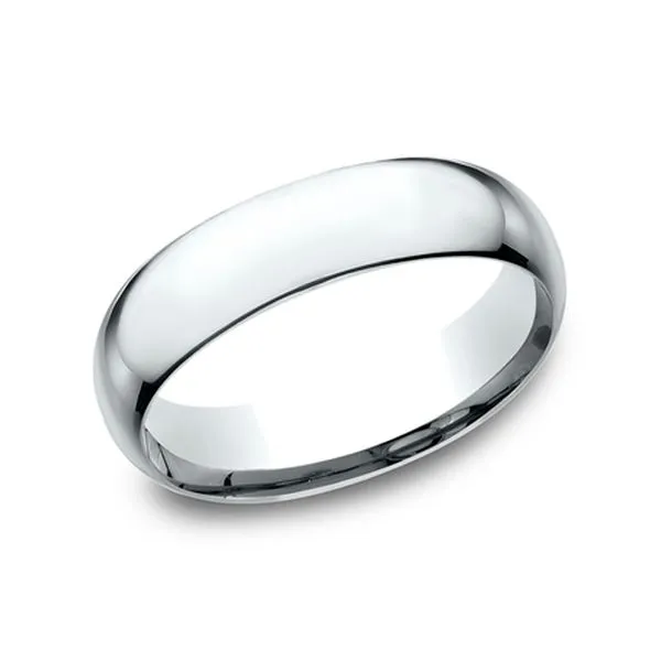 Platinum Satin SuperLite Comfort-Fit 5mm Polished Edge Band Size 6 Image 2 Raleigh Diamond Fine Jewelry Raleigh, NC