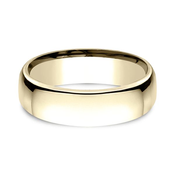 14K Yellow Gold EuroComfort Fit 6.5mm Polished Band Size 9.75 Image 2 Raleigh Diamond Fine Jewelry Raleigh, NC