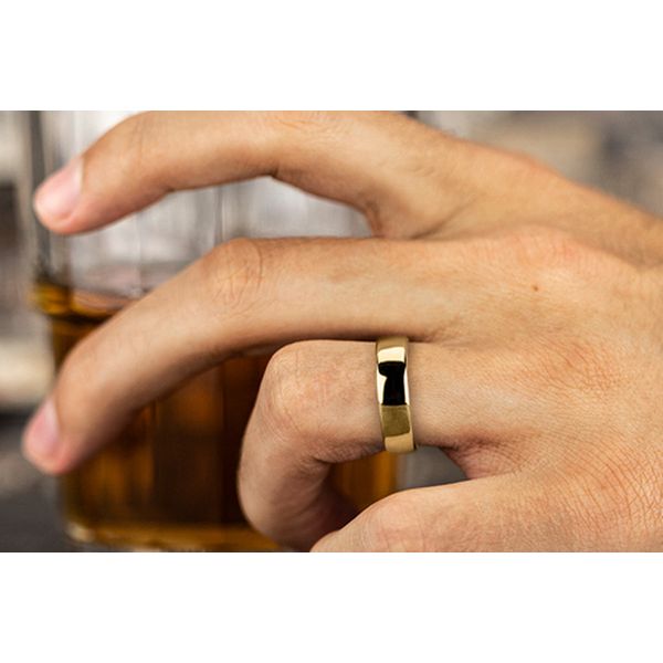 14K Yellow Gold EuroComfort Fit 6.5mm Polished Band Size 9.75 Image 3 Raleigh Diamond Fine Jewelry Raleigh, NC