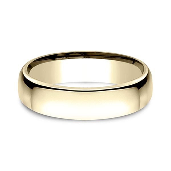 14K Yellow Gold Euro Comfort-Fit 5.5mm Polished Wedding Band Size 9.5 Image 2 Raleigh Diamond Fine Jewelry Raleigh, NC