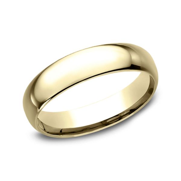 14K Yellow Gold 5.0 mm Regular Dome Comfort Fit Wedding Band Sz 10 Raleigh Diamond Fine Jewelry Raleigh, NC