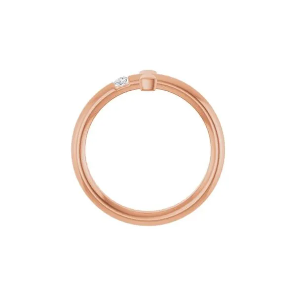 14k Rose Gold 0.05ctw Natural Diamond Sideways Cross Ring Image 3 Raleigh Diamond Fine Jewelry Raleigh, NC