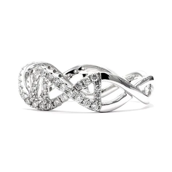 Heera Moti 14K White Gold 0.61ctw Diamond DNA Twist Fashion Ring Image 2 Raleigh Diamond Fine Jewelry Raleigh, NC