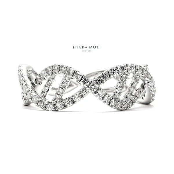 Heera Moti 14K White Gold 0.61ctw Diamond DNA Twist Fashion Ring Raleigh Diamond Fine Jewelry Raleigh, NC
