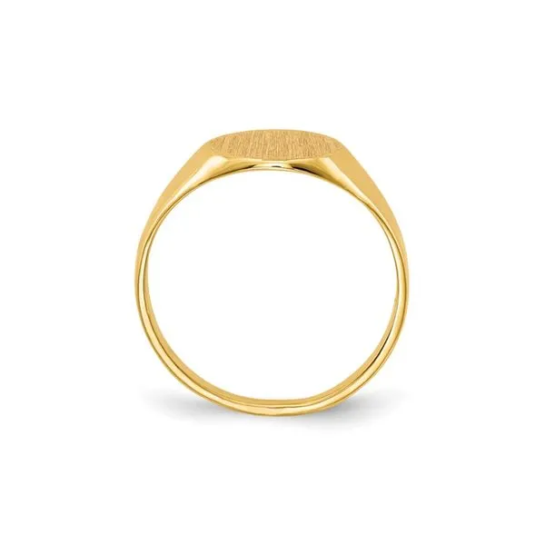 14K Yellow Gold 8.5x9.5mm Open Back Signet Ring Engravable Image 3 Raleigh Diamond Fine Jewelry Raleigh, NC