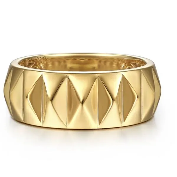 14KY Pyramid Bold Stackable Band Size 6.5 (GAB) Raleigh Diamond Fine Jewelry Raleigh, NC