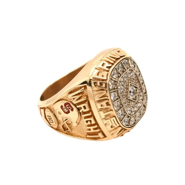Estate 10K Yellow Gold CZ Men's NC State Men's Class Fashion Ring Size 14 Image 2 Raleigh Diamond Fine Jewelry Raleigh, NC