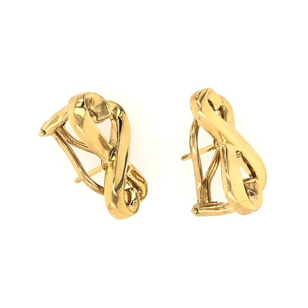 Estate Tiffany and Co. Loving Hearts Earrings in 18k Yellow Gold Image 3 Raleigh Diamond Fine Jewelry Raleigh, NC
