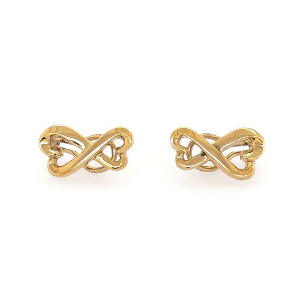 Estate Tiffany and Co. Loving Hearts Earrings in 18k Yellow Gold Raleigh Diamond Fine Jewelry Raleigh, NC