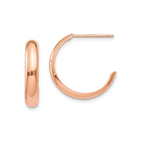 14K Rose Gold Open Hoop Earrings Raleigh Diamond Fine Jewelry Raleigh, NC