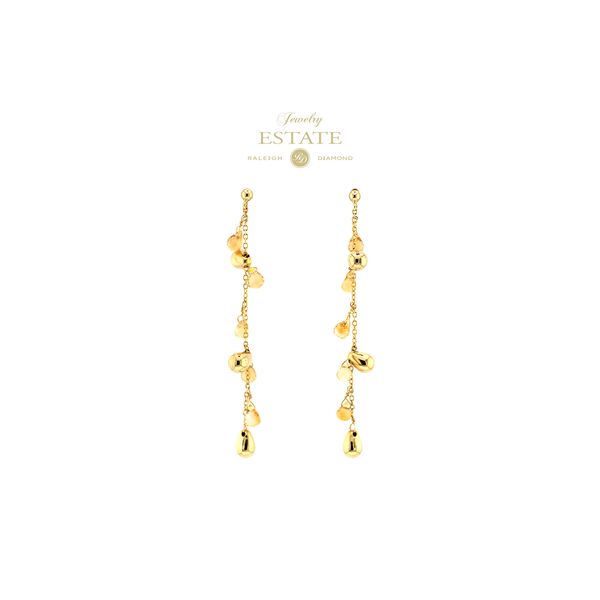 Estate18K Yellow Gold Citrine Dangle Earrings Raleigh Diamond Fine Jewelry Raleigh, NC