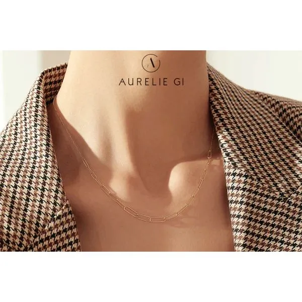 Aurelie Gi 14K Yellow Gold  'Theodora' Graduated Paper Clip 16