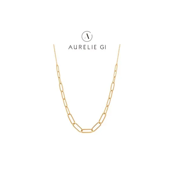 Aurelie Gi 14K Yellow Gold  'Theodora' Graduated Paper Clip 16