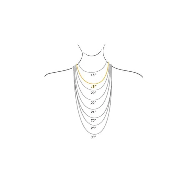 14K White Gold 1.0mm 18