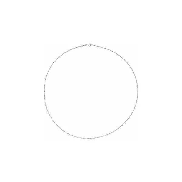 14K White Gold 1.5mm Cable Chain 16-18
