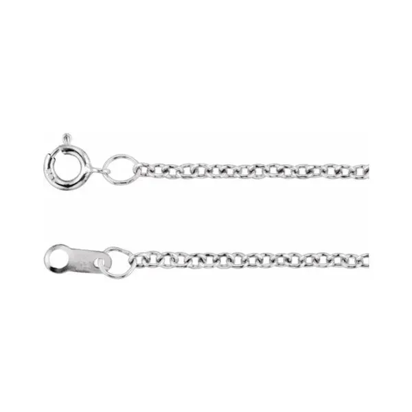 14K White Gold 1.5mm Cable Chain 16-18