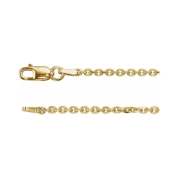14K Yellow Gold 1.75mm Diamond Cut 18