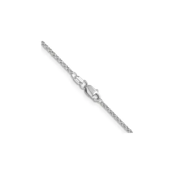 14K White Gold 1.55mm Rolo Pendant 18