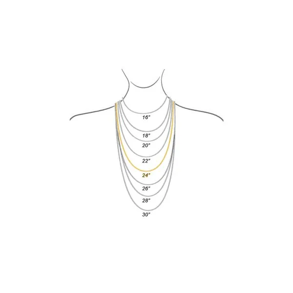 18K White Gold 4mm 24
