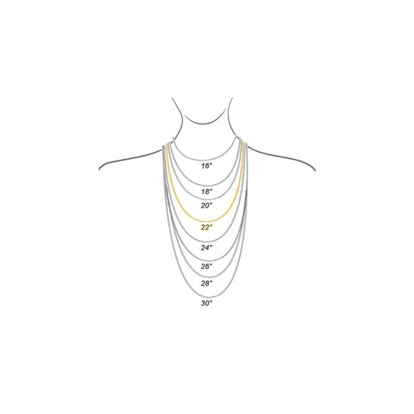 14K Yellow Gold 1.25mm D/C Cable Adjustable 22
