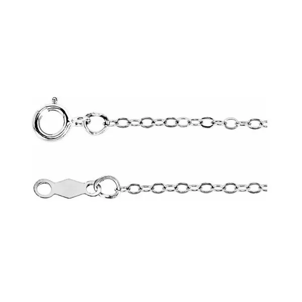 14K White Gold 1.3 mm Flat Cable 18