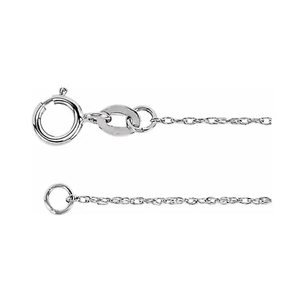 14K White Gold 1.0mm 18