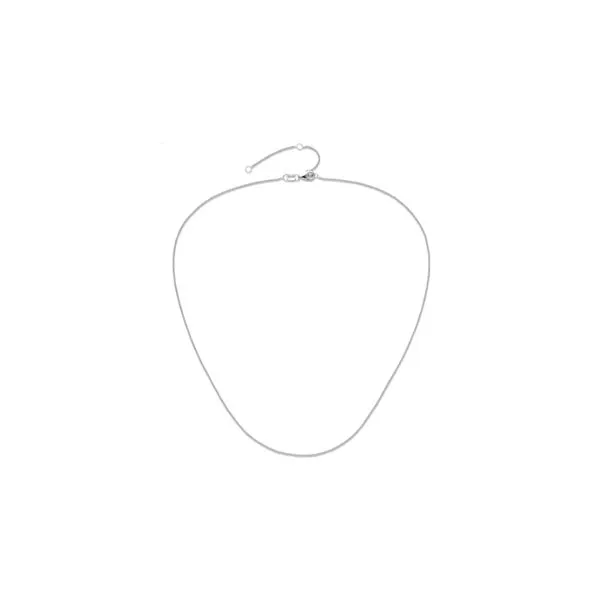 14K White Gold Baby Wheat Chain 0.80mm 18