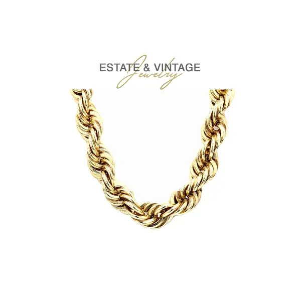 Estate 14K Yellow Gold Solid 30
