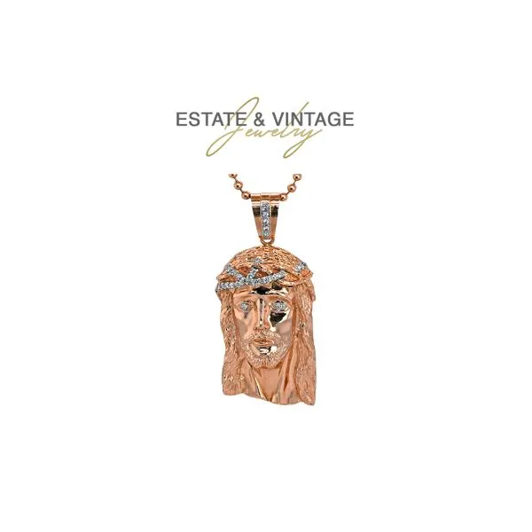 Estate 14K Rose Gold ~2.00ctw Diamond Men's Jesus Pendant from Rapper LUDACRIS Raleigh Diamond Fine Jewelry Raleigh, NC
