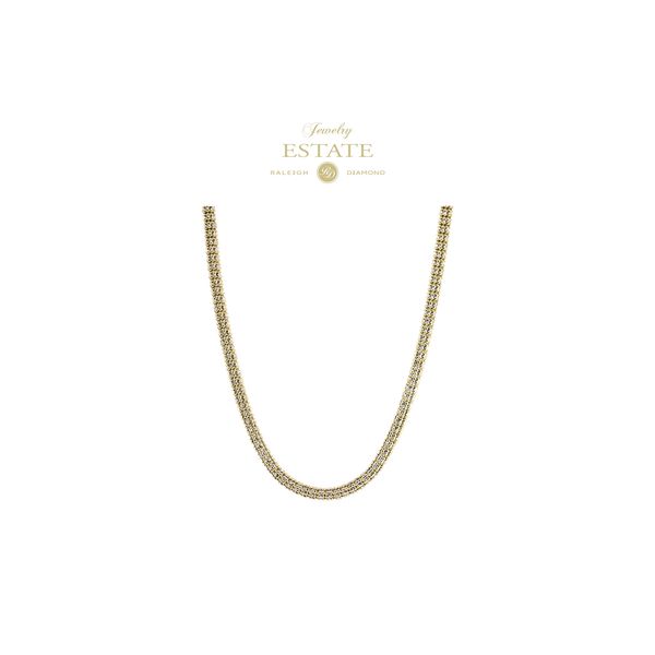 Estate 14K White & Yellow Gold Ladies Popcorn Style 18