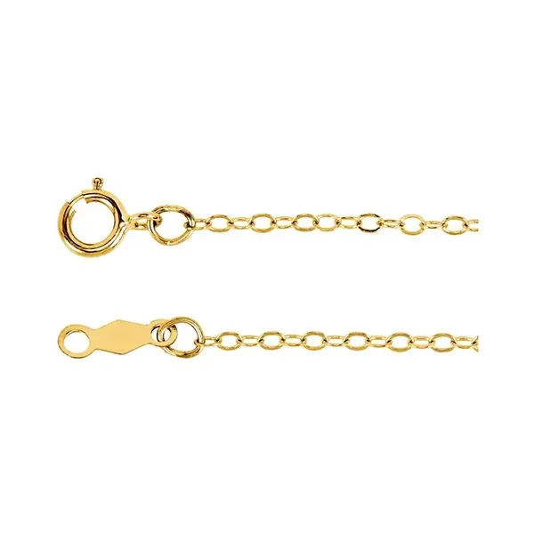 14K Yellow Gold 1.3 mm Flat Cable 16