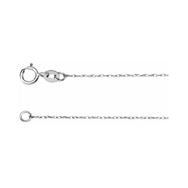 14K White Gold 0.75mm 18