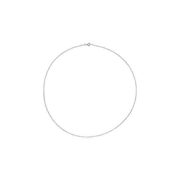 14K White Gold 1.0mm Diamond-Cut 18