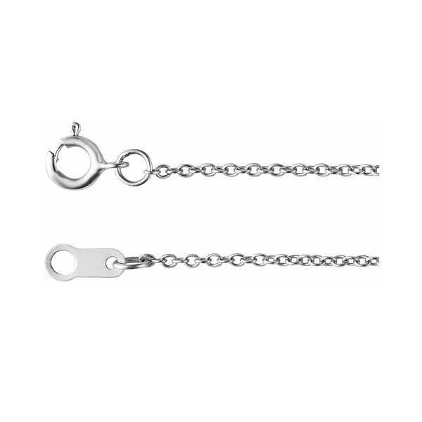 14K White Gold 1 mm Cable 18