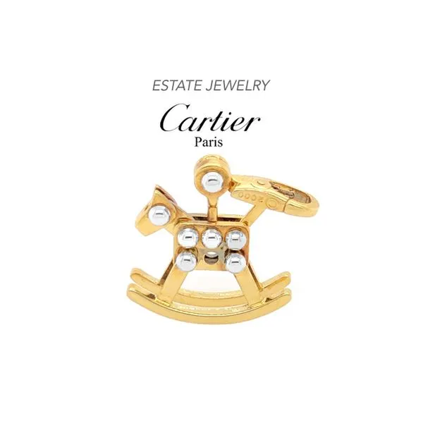 Estate Cartier 18K Yellow Gold Rocking Horse Charm Pendant Raleigh Diamond Fine Jewelry Raleigh, NC