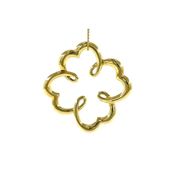 Tiffany and Co. 18k Yellow Gold Open Clover Necklace Raleigh Diamond Fine Jewelry Raleigh, NC