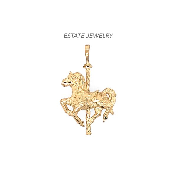 Estate 14K Yellow Gold Carousel Horse Charm Raleigh Diamond Fine Jewelry Raleigh, NC